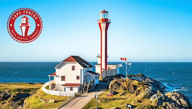 Cape Forchu Lighthouse with Branding